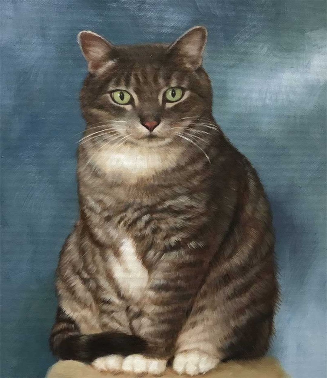acrylic pet portrait PAINTING on canvas