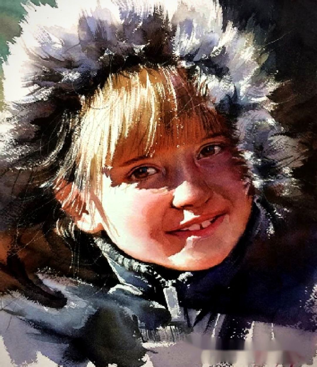 ACRYLIC portrait PAINTING on canvas