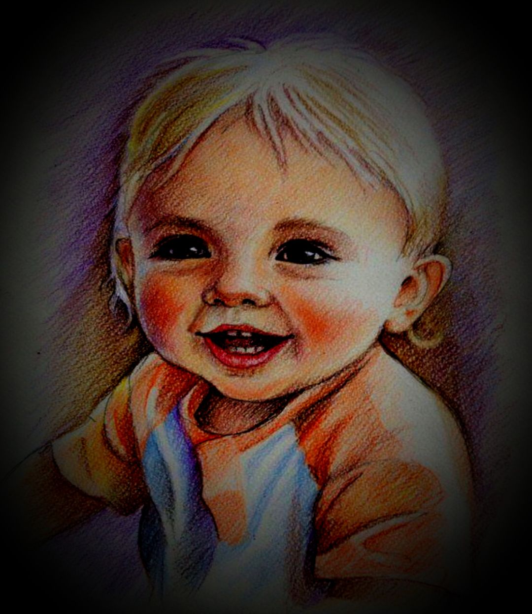 personalized BABY COLOR PENCIL Drawing