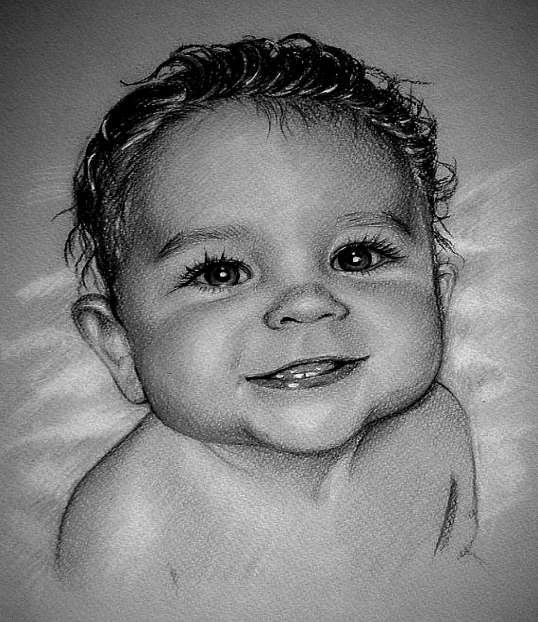 Personalized Child COLOR PENCIL portraitS from photo