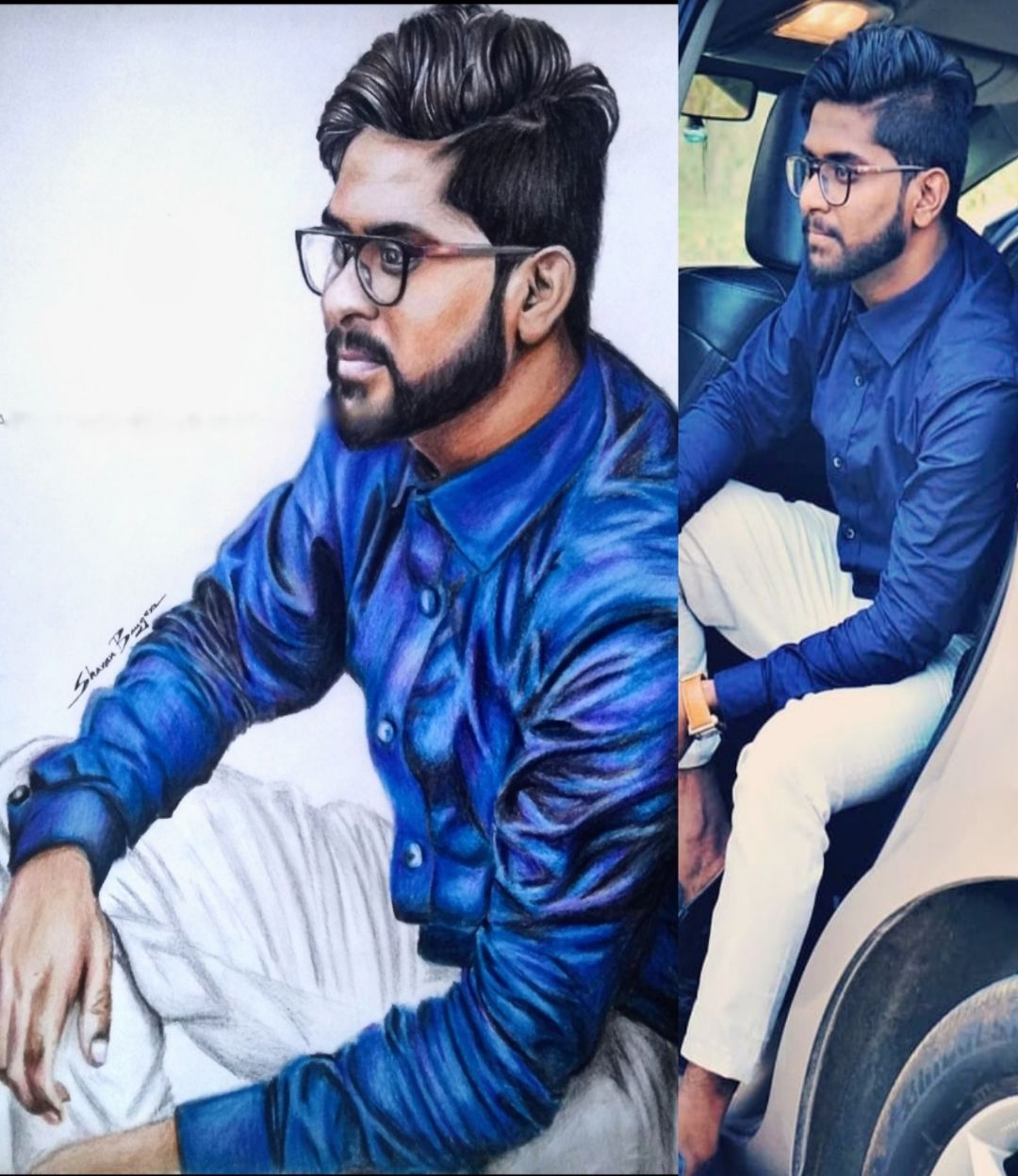 brother colored pencil portrait | Birthday Colored Pencil Painting From Photo