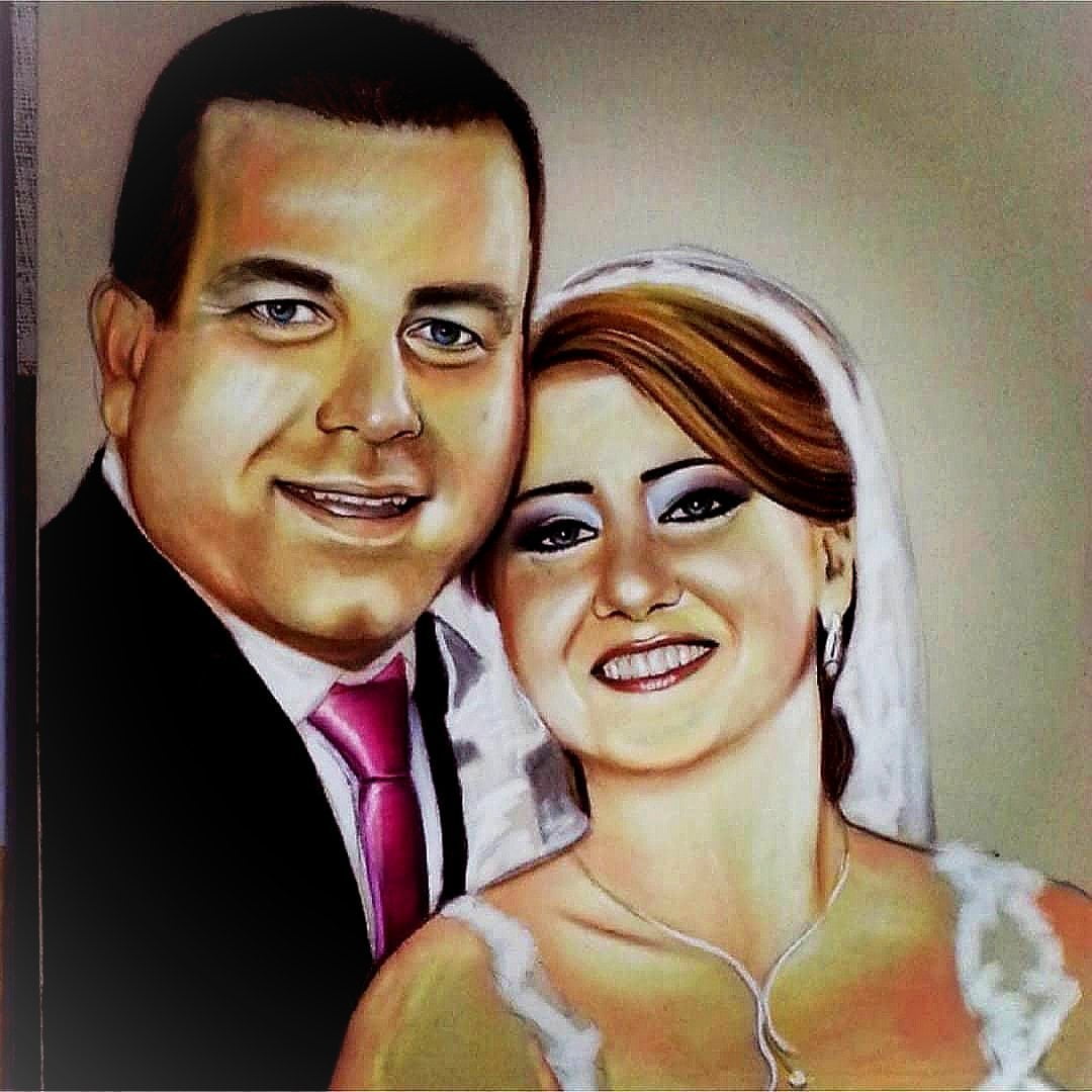 engaged couple ACRYLIC painting