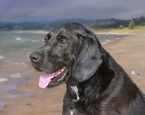 HANDMADE dOG OIL PAINTING