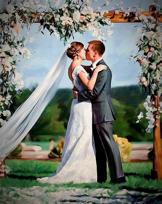 WEEDING custom acrylic Painting