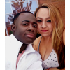 black and white couple handpainted portrait
