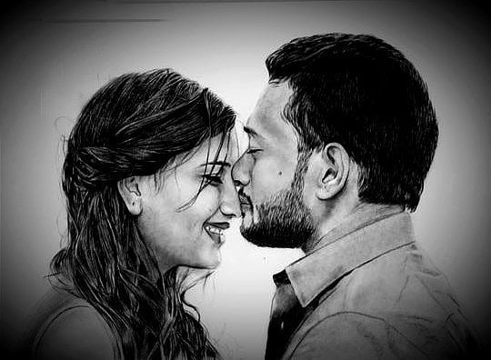 custom couple CHARCOAL drawing FROM PHOTO