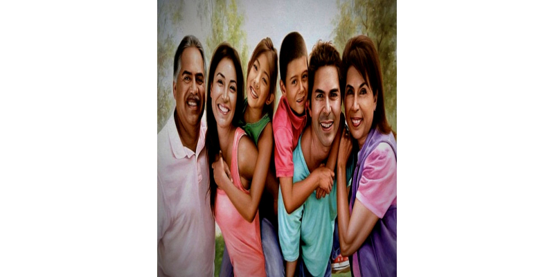 family-painting Handmade Oil Painting | Photo Custom Portrait from multiple Photo