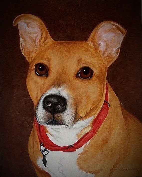 custom pet DOG acrylic PAINTING GALLERY