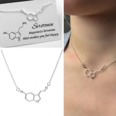 Seratonin Molecular Necklace -Long distance relationships gift