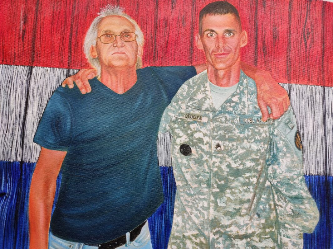 Army MAn Hand Painted Oil Portrait painting