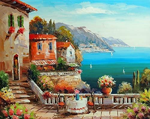 scenery painting of house