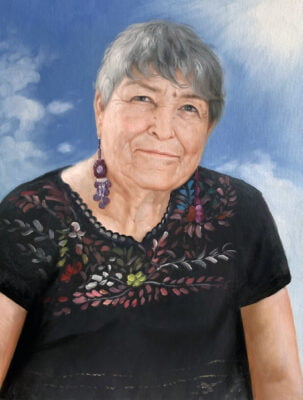 Oil Painting of an Old lady